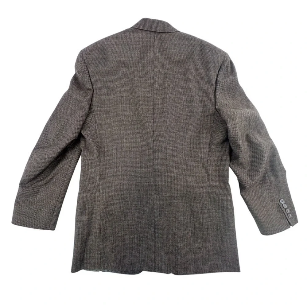 Graham & Gunn Mens 40R Suit Set 33 x 29 Pants Brown‎ Micro Check Wool Blend